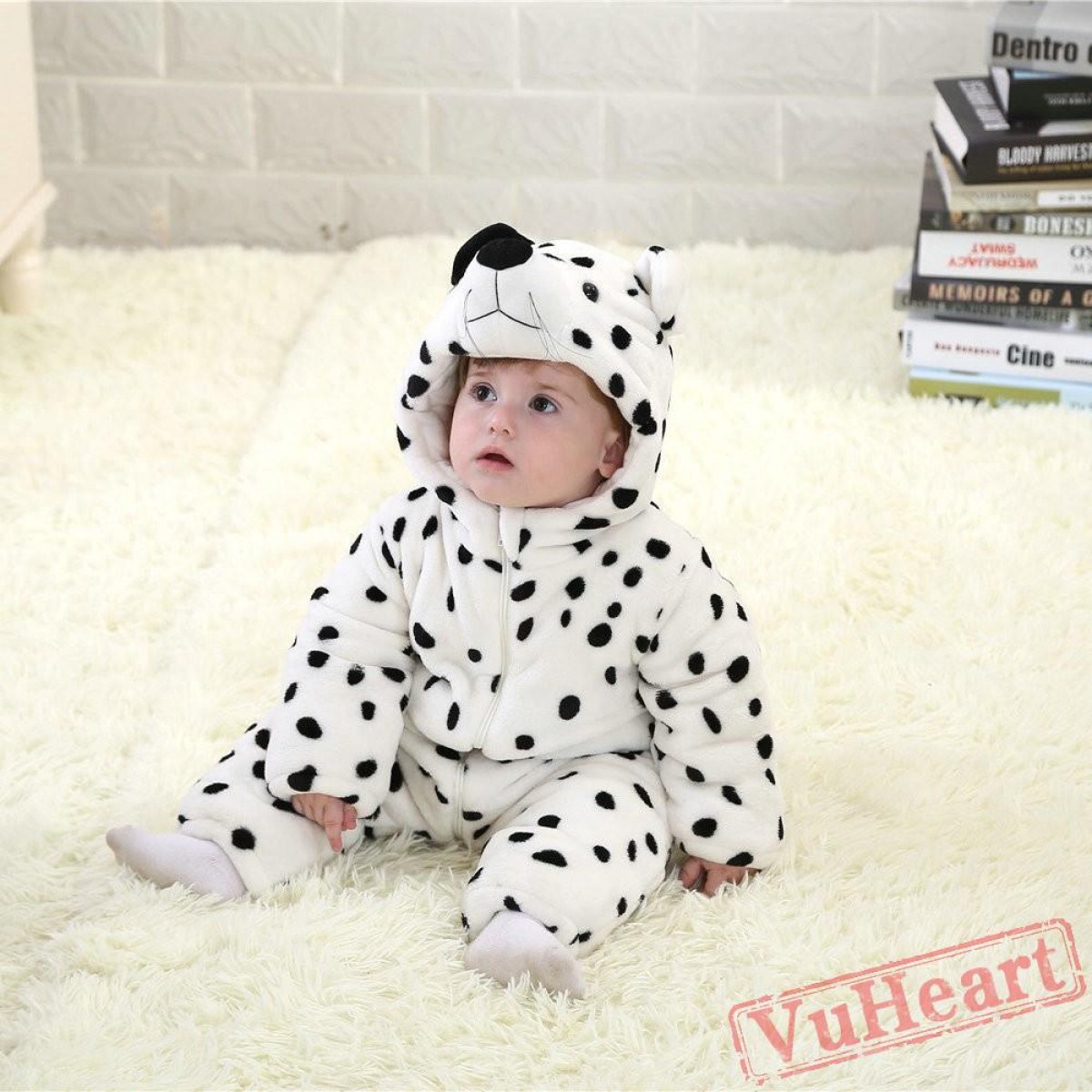 Baby Spotty Dog Dalmatian Kigurumi Onesies Pajamas Costumes Toddler Onesies