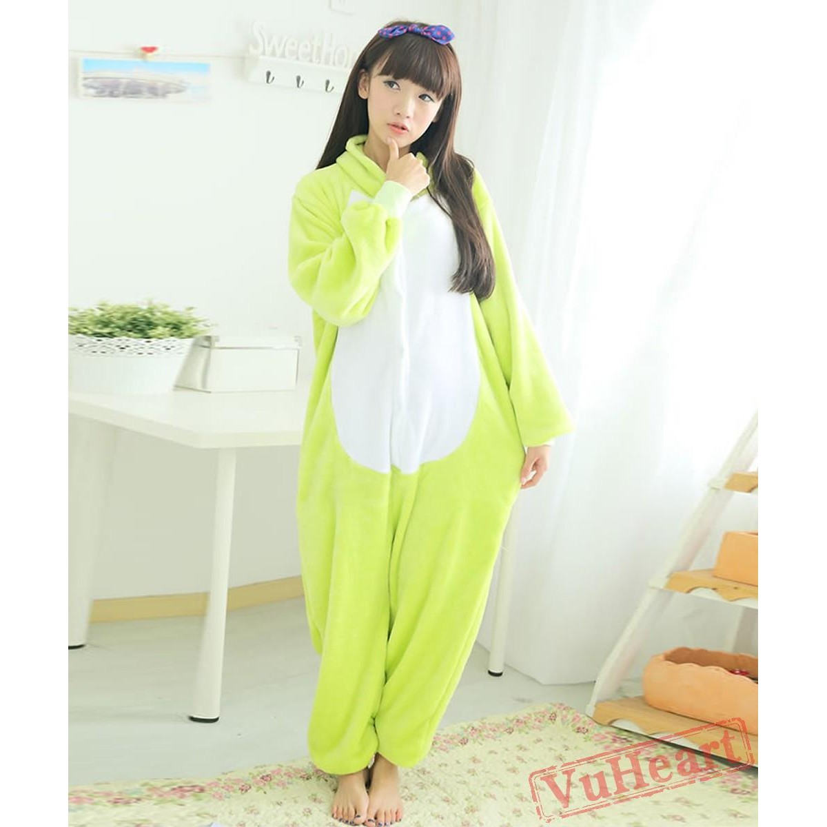 Women & Men Green Frog Kigurumi Onesies Pajamas Costumes