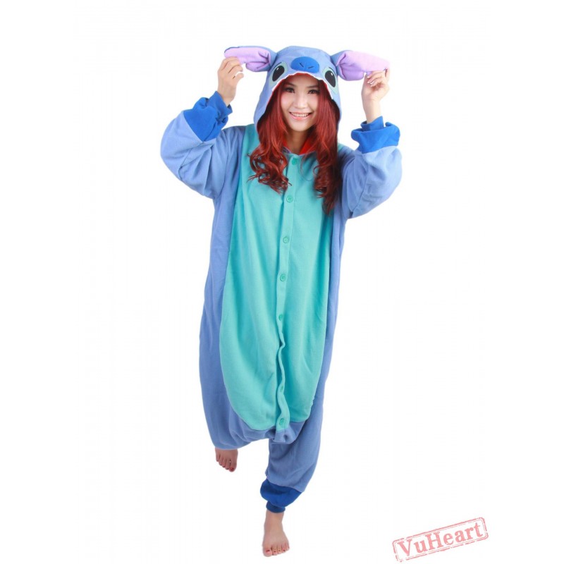 Women & Men Blue Stitch Kigurumi Onesies Pajamas Costumes