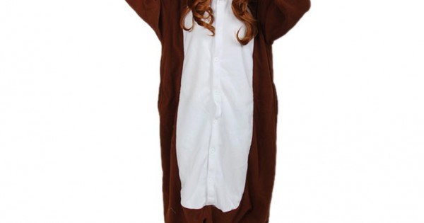 Women & Men Brown Wolf Kigurumi Onesies Pajamas Costumes