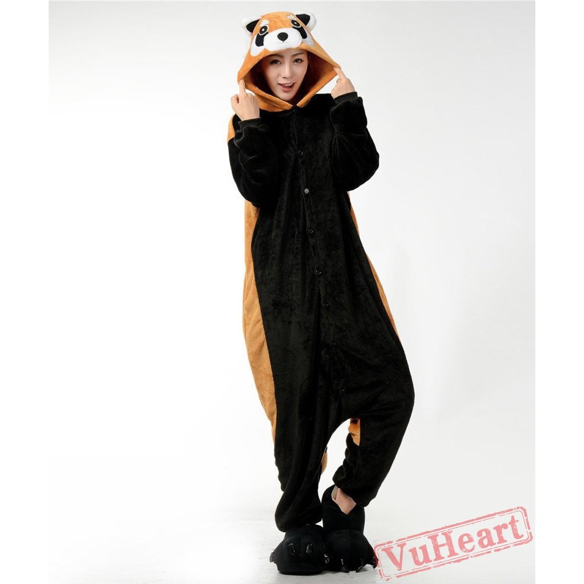 Women & Men Little Red P&araccoons Kigurumi Onesies Pajamas Costumes