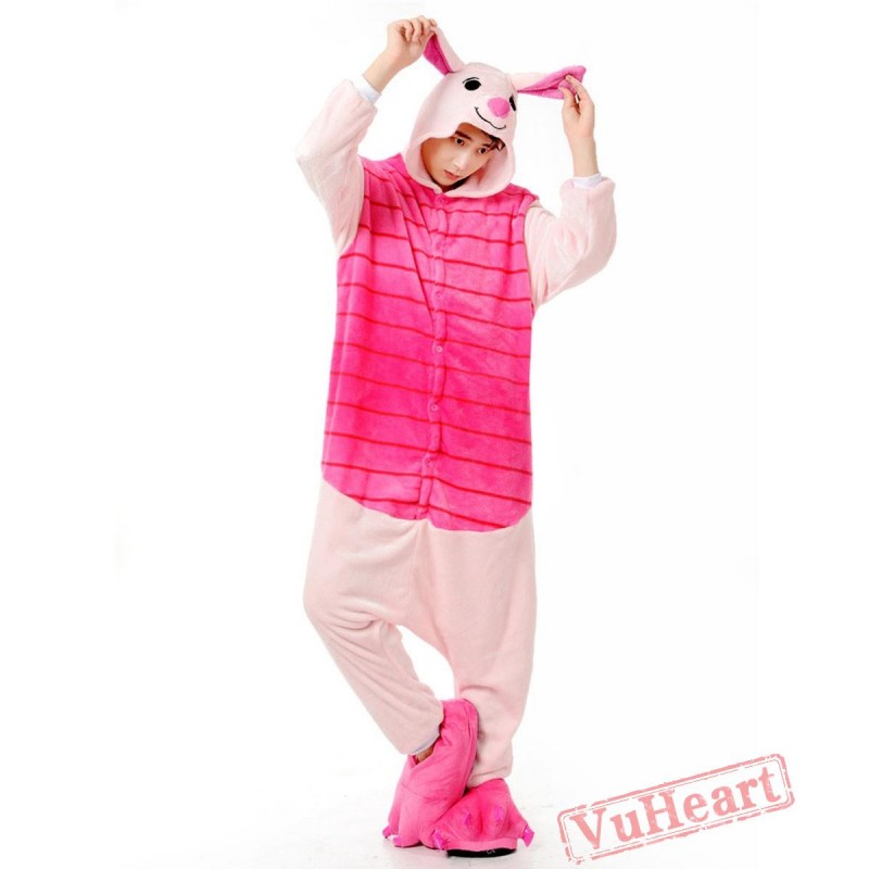 Women & Men Pink Piglet Pig Kigurumi Onesies Pajamas Costumes