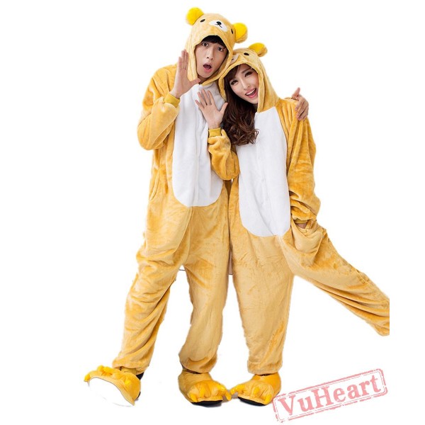 Women & Men Yellow Bear Kigurumi Onesies Pajamas Costumes
