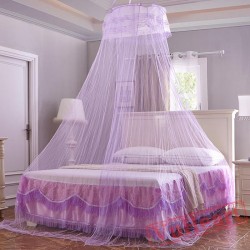 Lace Hanging Classical Purple Mosquito Net for Bed