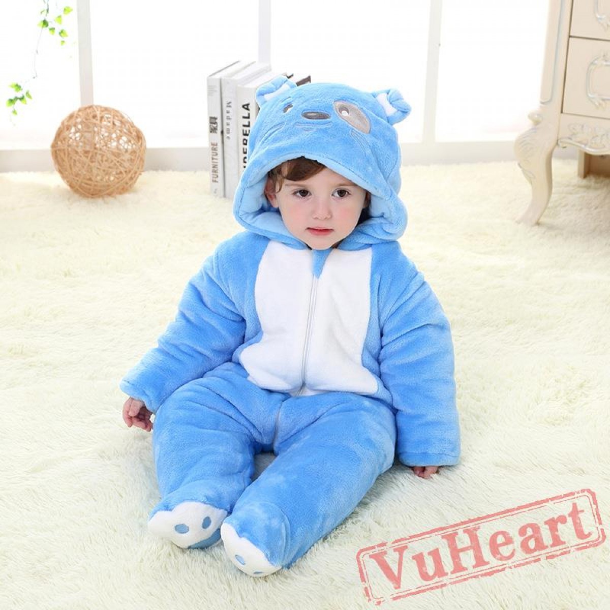 Winter Onesies - Baby Blue Puppy Onesie Costume - Kigurumi Onesies